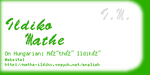 ildiko mathe business card